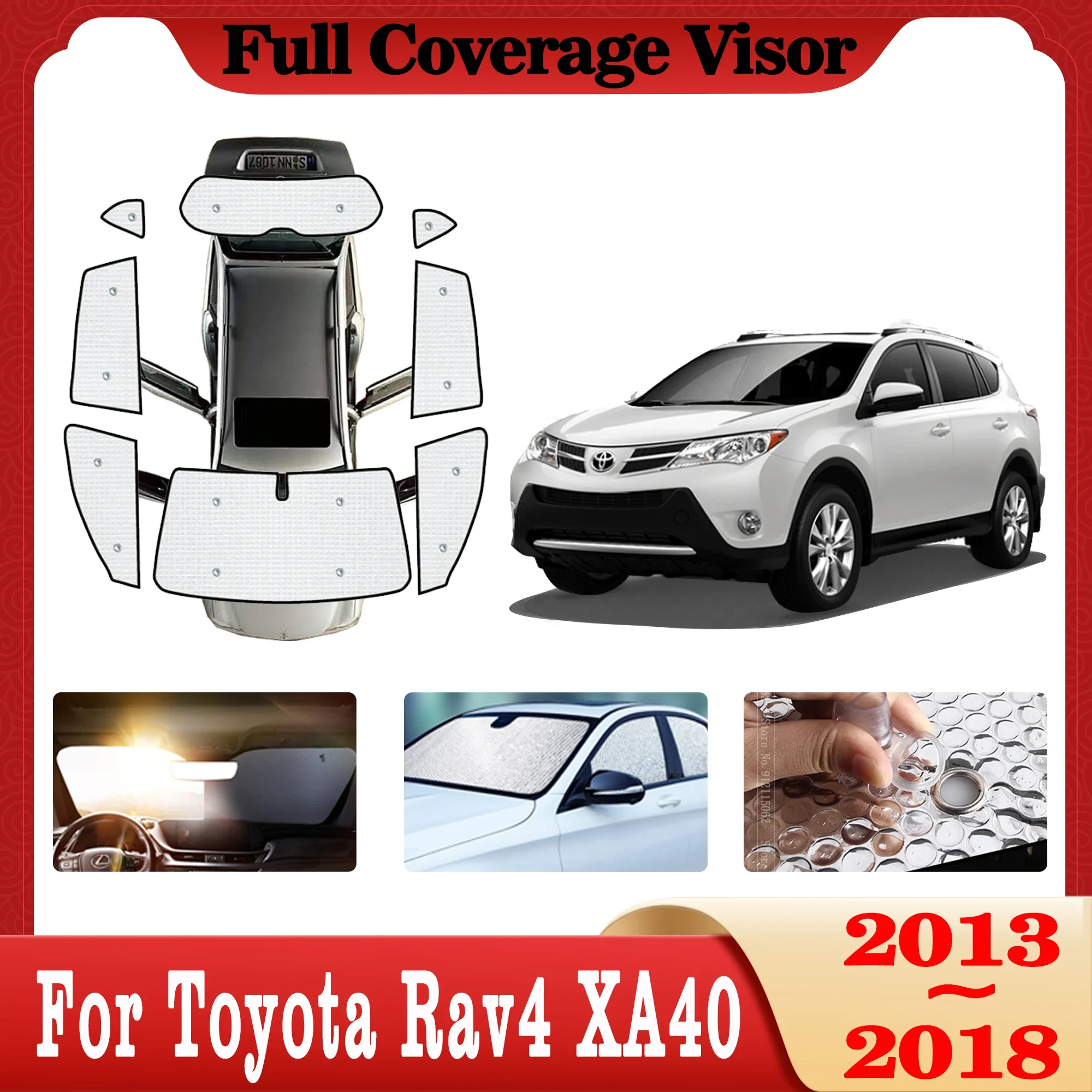 Для Toyota Rav4 XA40 2013 ~ 2018 Rav 4 автомобильные солнцезащитные козырьки защита окон от