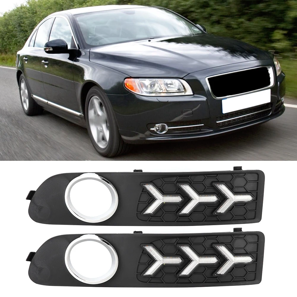 Pair of 12V LED Three Colors Daytime Running Lights DRL Fits for S80 06-15 Volvo DRL§2015 DRL§Volvo |