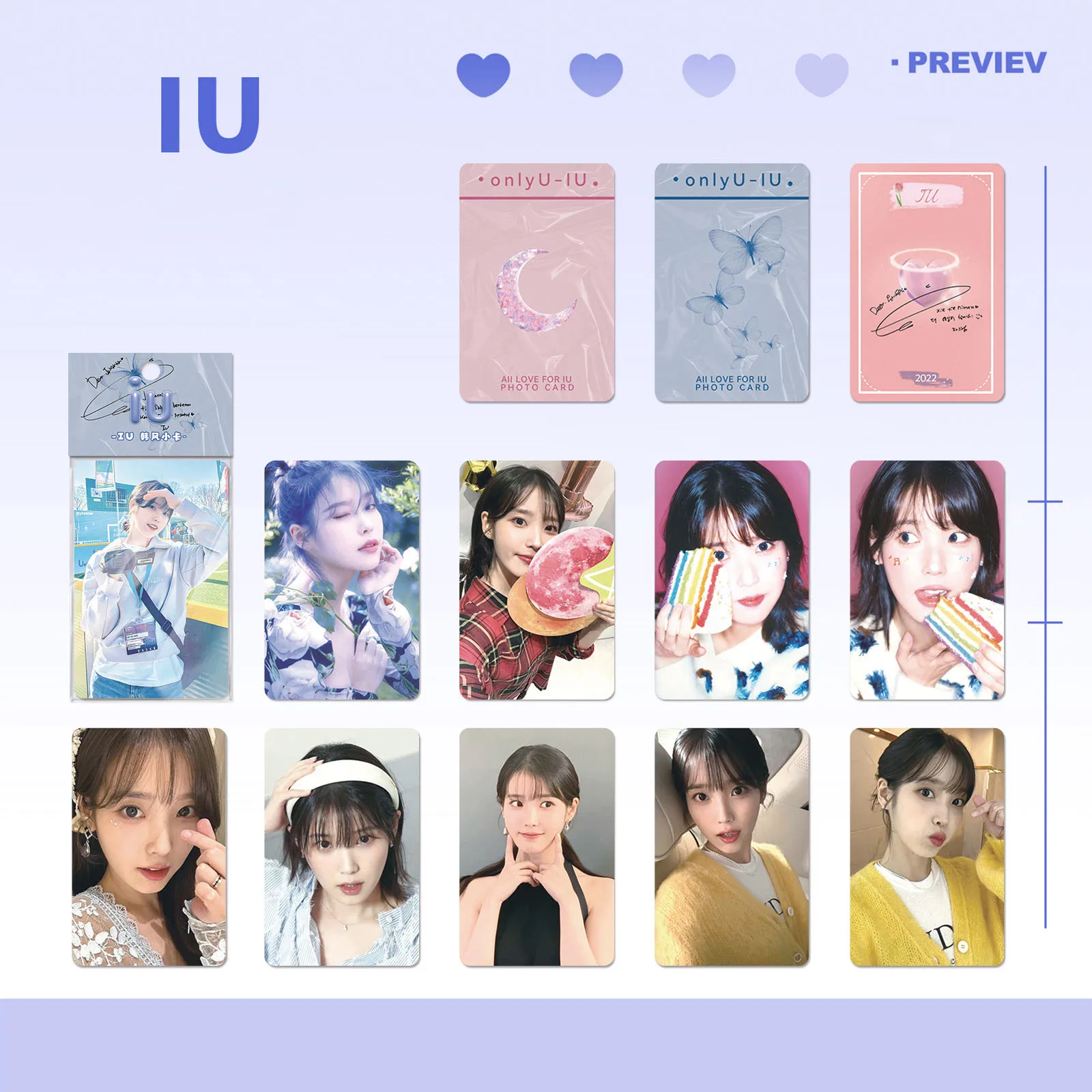KPOP 10/пакет Корейская группа ЛОМО карты ILLIT ITZY IU круглый угол персональные
