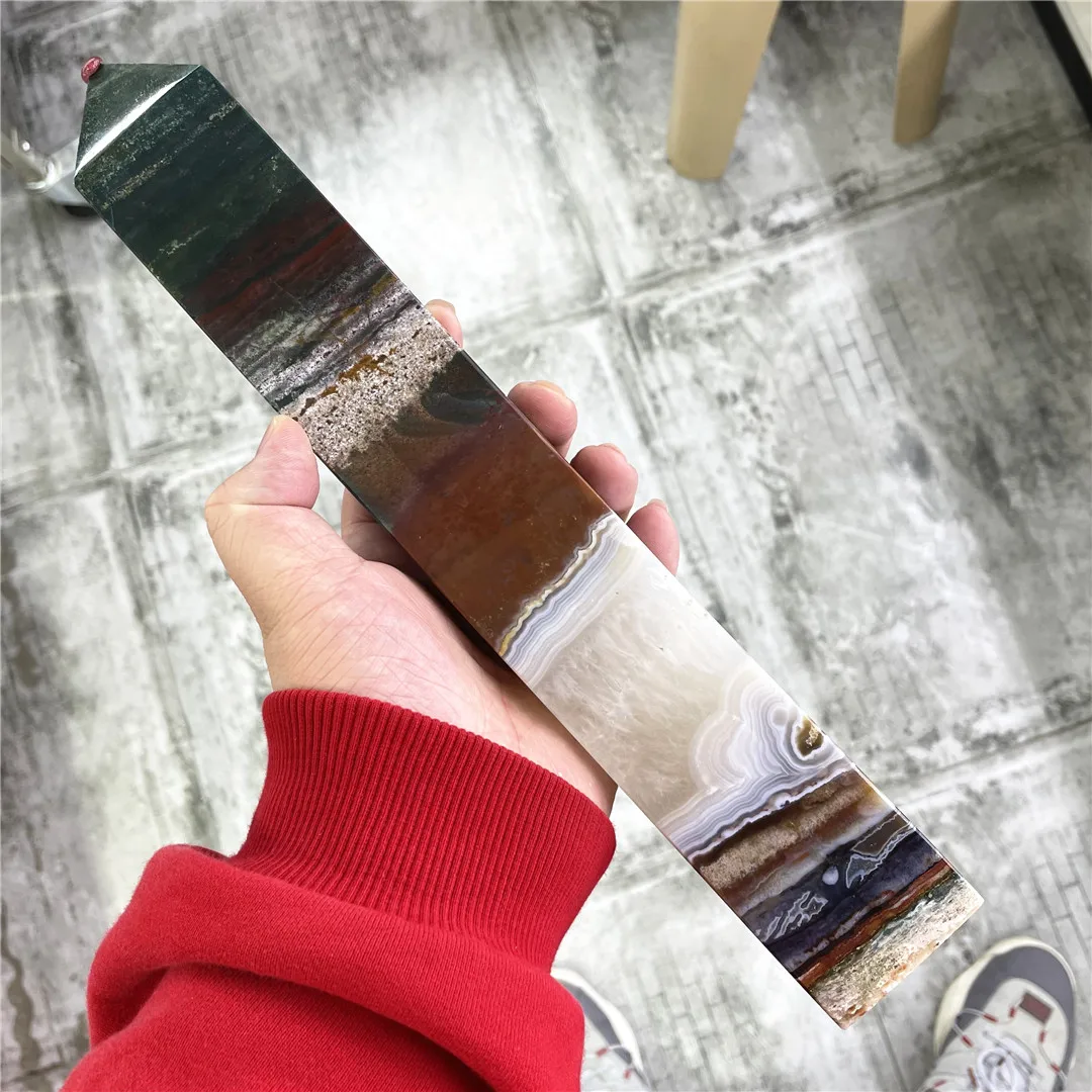 1 0-1 4 кг Большой размер Красивая Агатовая башня Фотоэлементы Декор кристаллы