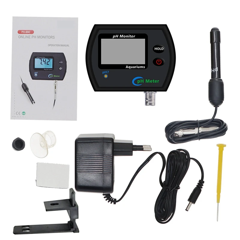 

PH-990 Professional Accurate PH Meter Multi-Parameter Water Quality Monitor For Aquarium US Plug