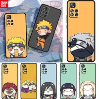 anime cute naruto boy for xiaomi redmi note 11 10 11t 10s 9 9s 8 7 5g 4g soft silicone black phone case fundas coque capa cover