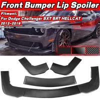 3pcs car front bumper lip for dodge challenger sxt srt hellcat 2012 2019 diffuser chin body kit splitter spoiler deflector