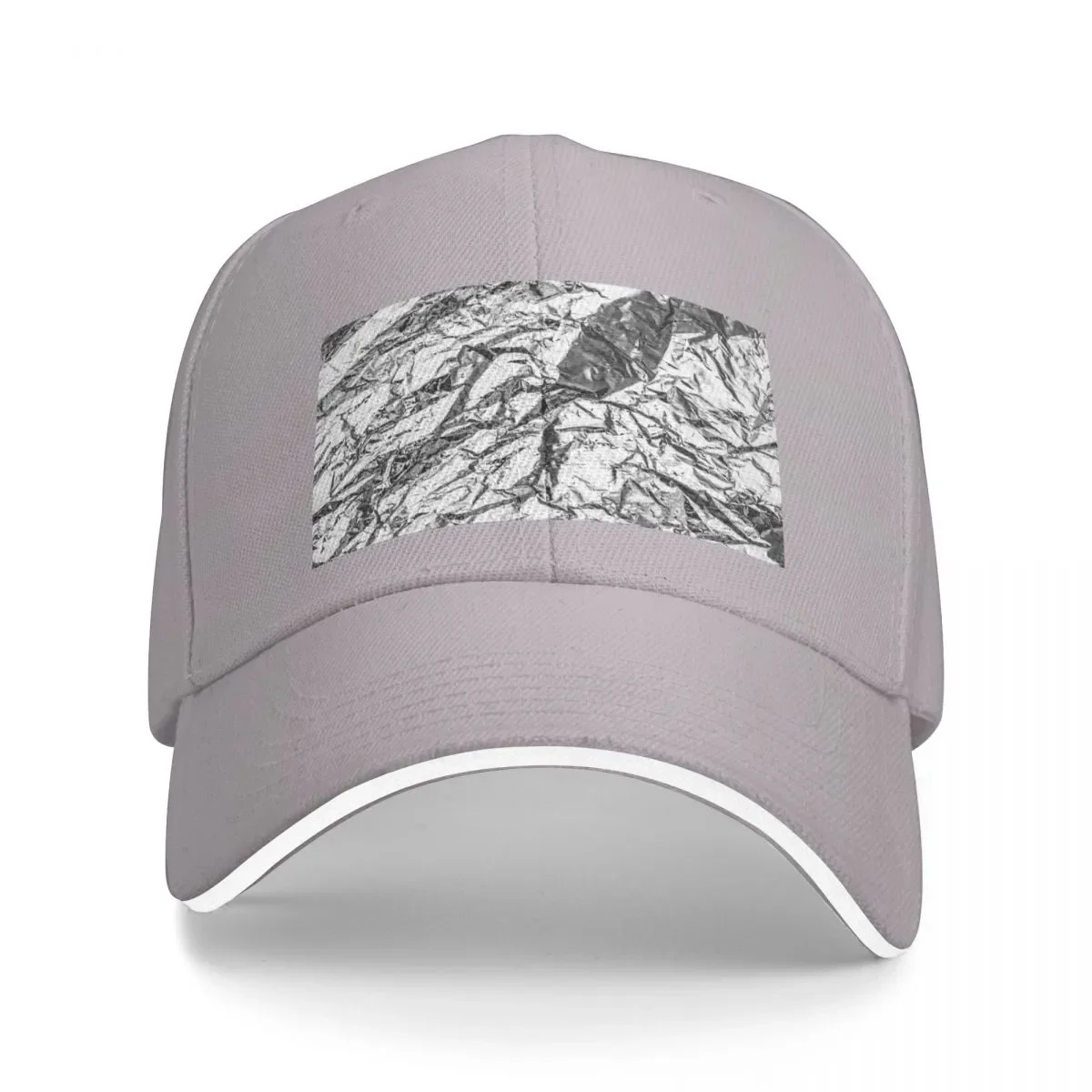 

New Silver METALLIC TEXTURE tin foilCap Baseball Cap Snap back hat horse hat Men's hat Women's