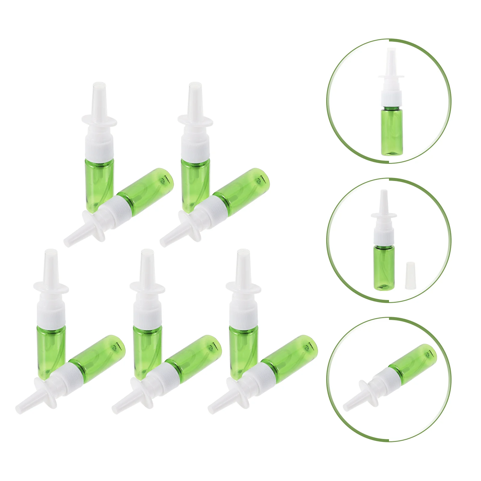 

10Pcs Travel Bottles PET Nasal Spray Plastic Bottles Portable Empty Bottles