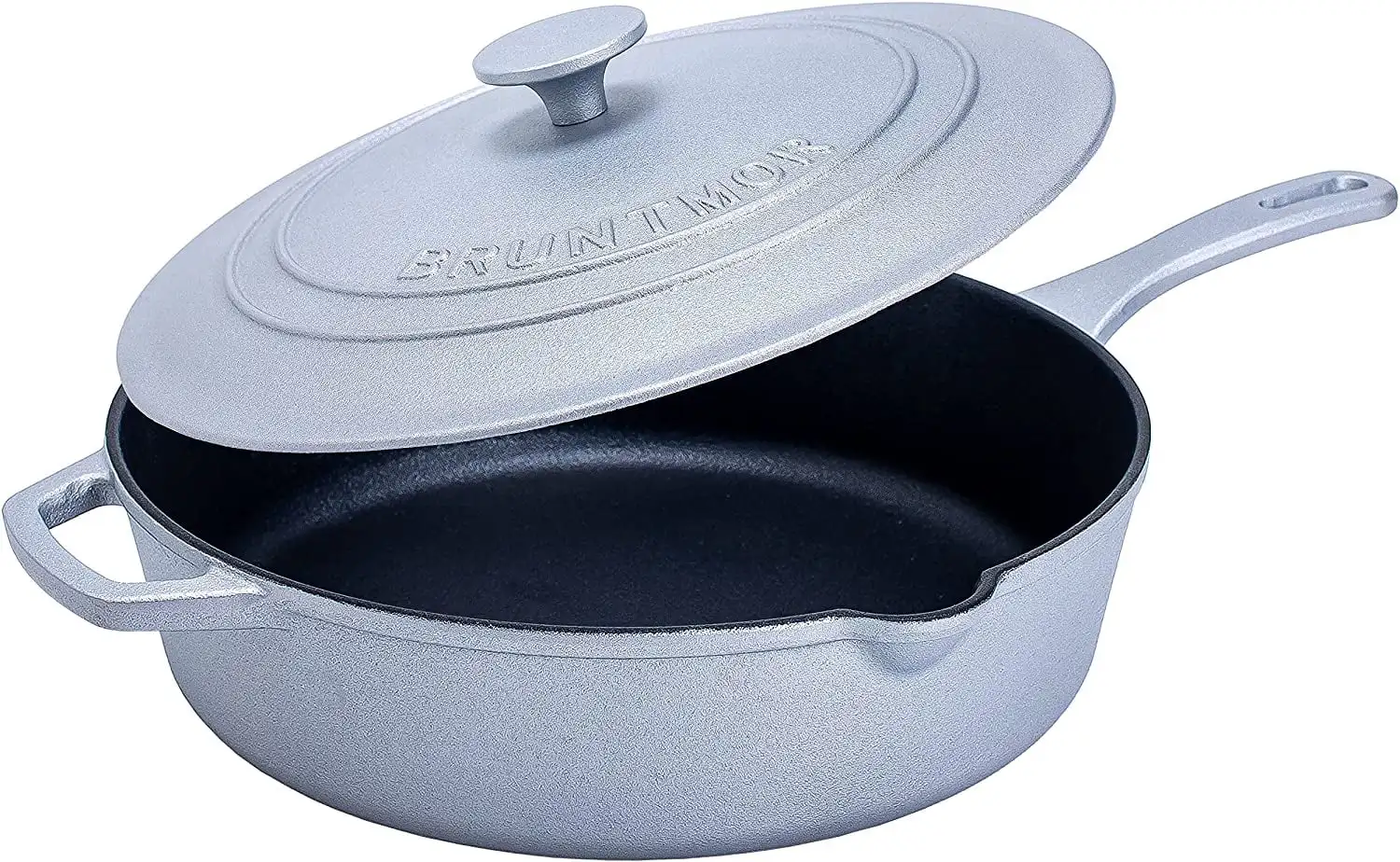 

| Enameled Silicone Oil Cast Iron 12 Inch Skillet Deep Saut Pan 5 Quart