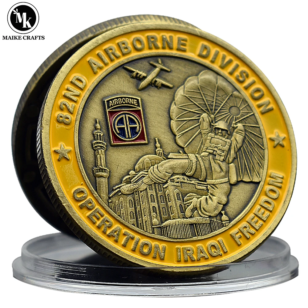 82ND металлическая медаль в виде разделения по воздуху для операций в монетах, Иракская свобода, коллекционный подарок