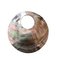 50mm round disc shell natural black mother of pearl charms pendants making 1 pcs