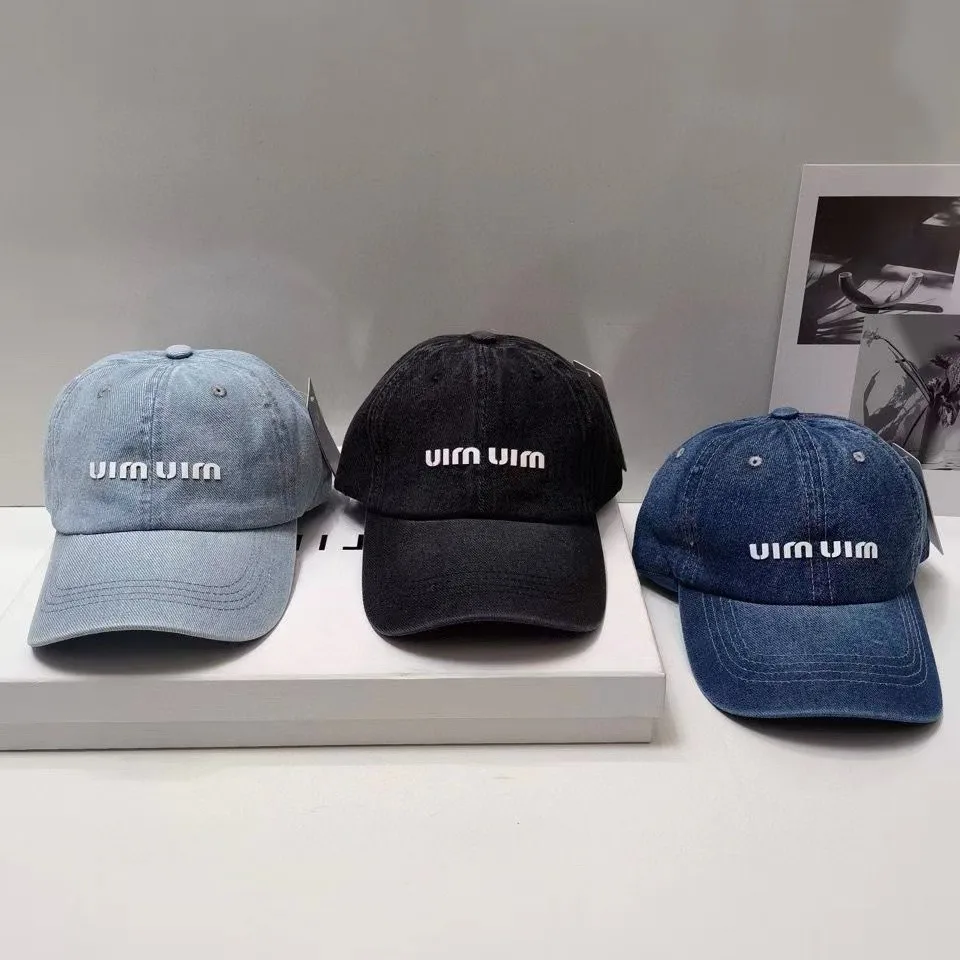 

2023 Girls' Denim Baseball Cap Men Women Embroidery Letter Jeans Snapback Hat Casquette Summer Sports Hip Hop Cap Unisex Hats