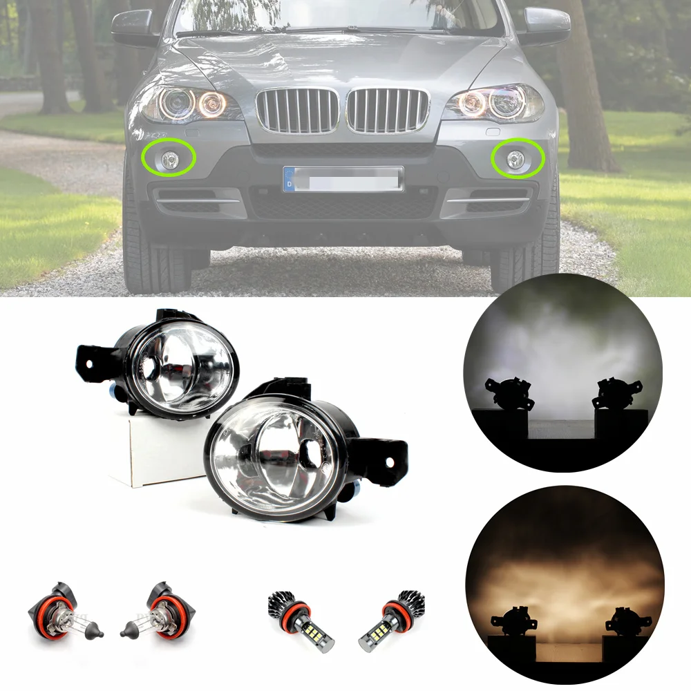 

Front LED / Halogen Fog Light Lamp With Bulbs 63177184317 63177184318 Car Lights For BMW X5 E70 Deluxe 2007 2008 2009