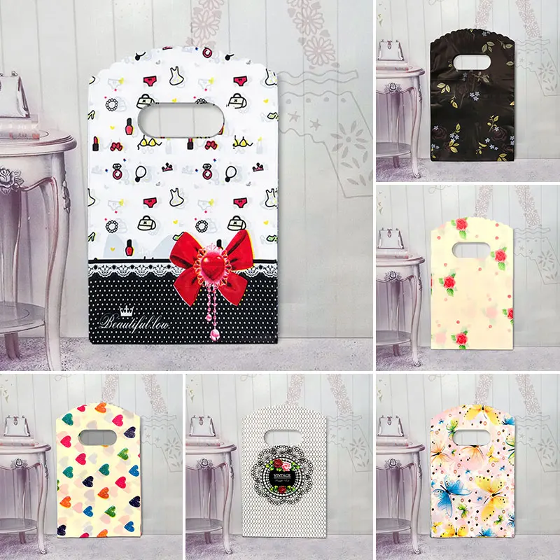 

Симпатичный пластиковый подарочный пакет 9*15 см с различными узорами, маленькие аксессуары, мини-сумка