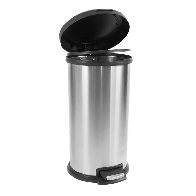 

Steel 10.5 Gallon Trash Can Round Step Kitchen Trash Can