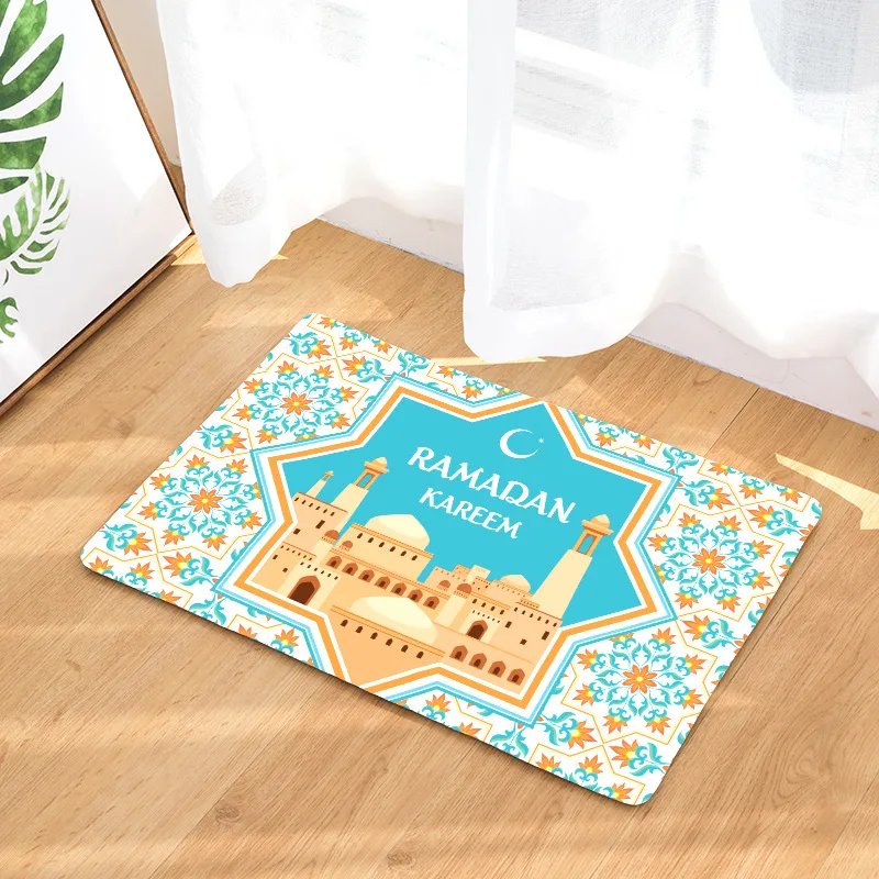 

Коврик для ванной в мусульманском стиле Рамадан 50x8 0 см, впитывающий кухонный коврик для входной двери, нескользящий Придверный коврик для д...