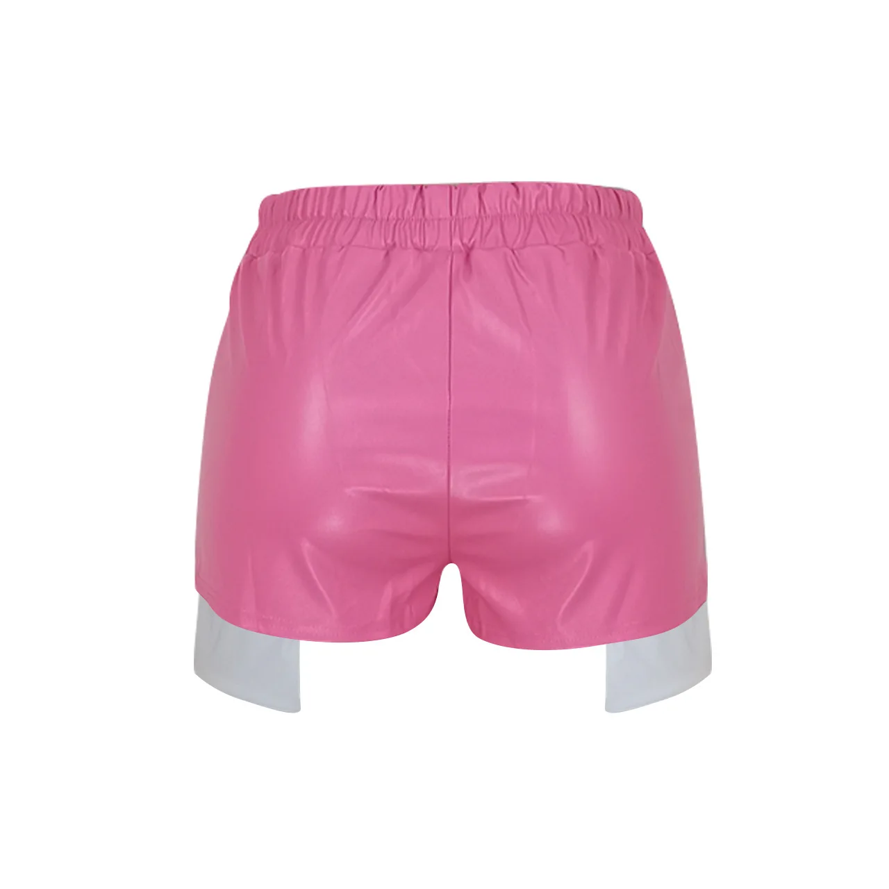 Sexy Nightclub Leather Shorts Women High Waist Fashion Push Up Leather Short with Pockets Sports Streetwear Womens Hot Shorts