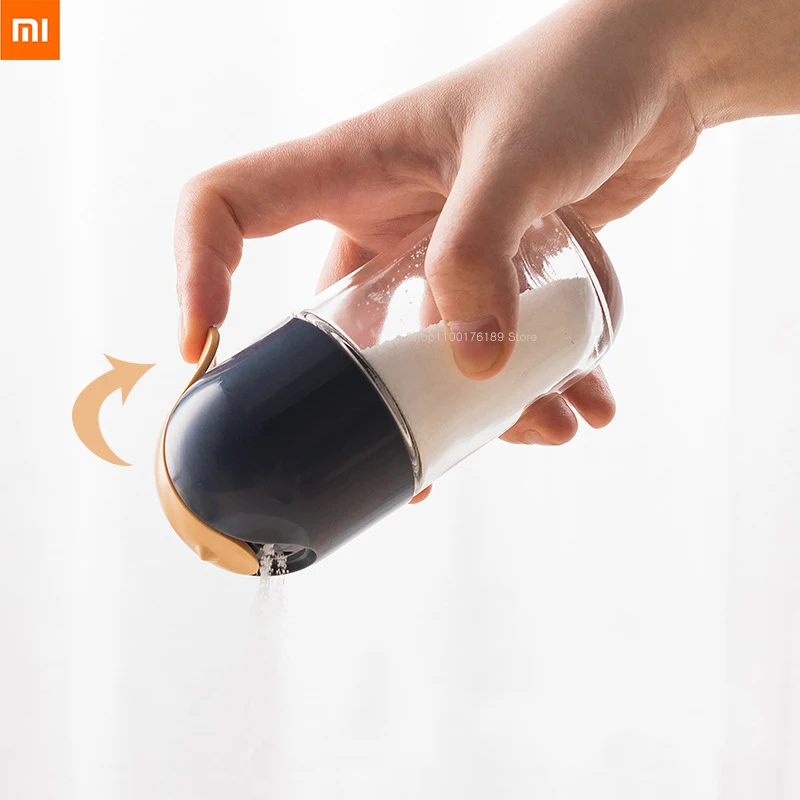 

Портативная настольная банка для приправ Xiaomi Youpin, кухонная бытовая банка для соли MSG, сахара, барбекю, баночка для приправ