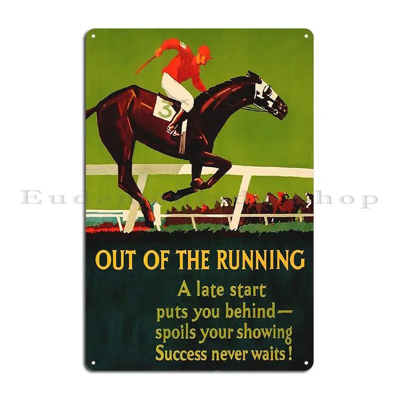 Винтажный мотивационный постер лошадиные гонки металлический плакат на стену с