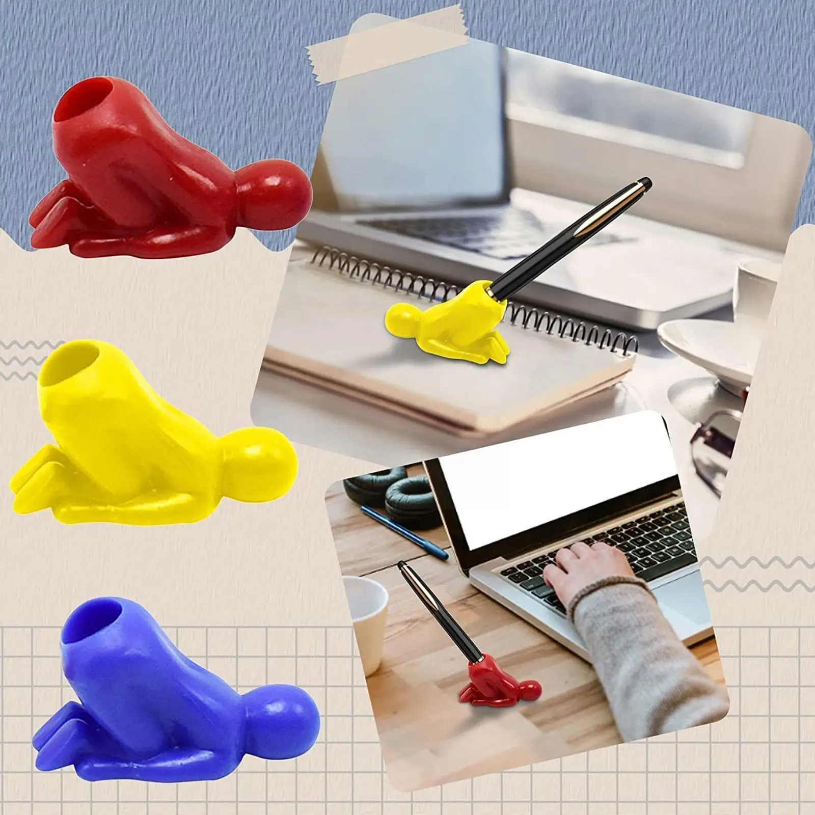 

Creative Funny Body Shape Pen Holder Prank Bend Over And Peculiar Ornament Kids Toy Tricolor Kawaii Gift Stationery School A6X9