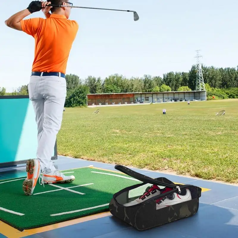 Сумка для обуви гольфа переноска на двойной молнии дорожная сумка дышащая