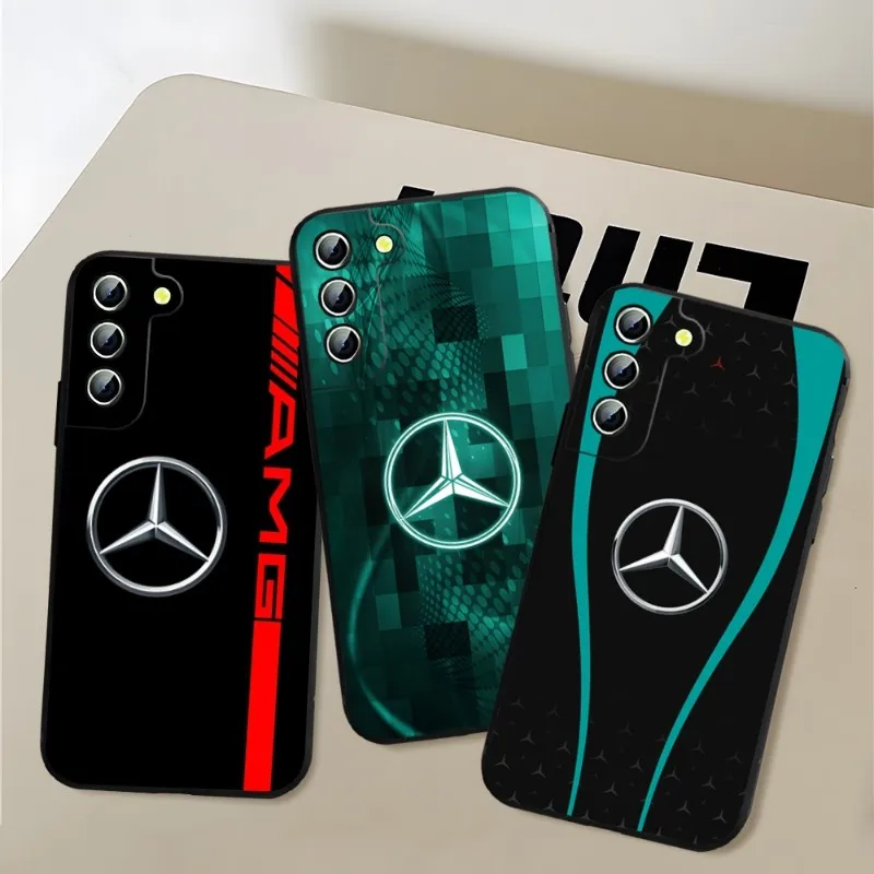 

Luxury Car Mercedes-Benz Phone Case For Samsung A14 A52 A53 A54 A13 A12 A50 A33 A22 A31 A34 A03S A32 A21 A81 A73 Silicone Coque