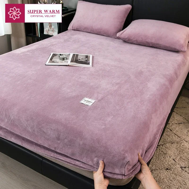 WASART Плюшевая простыня коралловый флис двуспальная