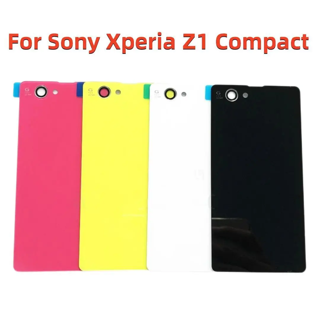 For Sony Xperia Z1 Compact Mini D5503 M51W Back Cover Housing Battery Lid Plastic Door Rear Case Replacement Spare Parts Repair