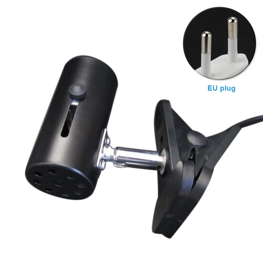 

Bulb Clip With Switch Base UVA+UVB Fish Tank Stand Habitat Light Clamp Heating Lamp Holder Pet Fixture Reptile Turtle Metal