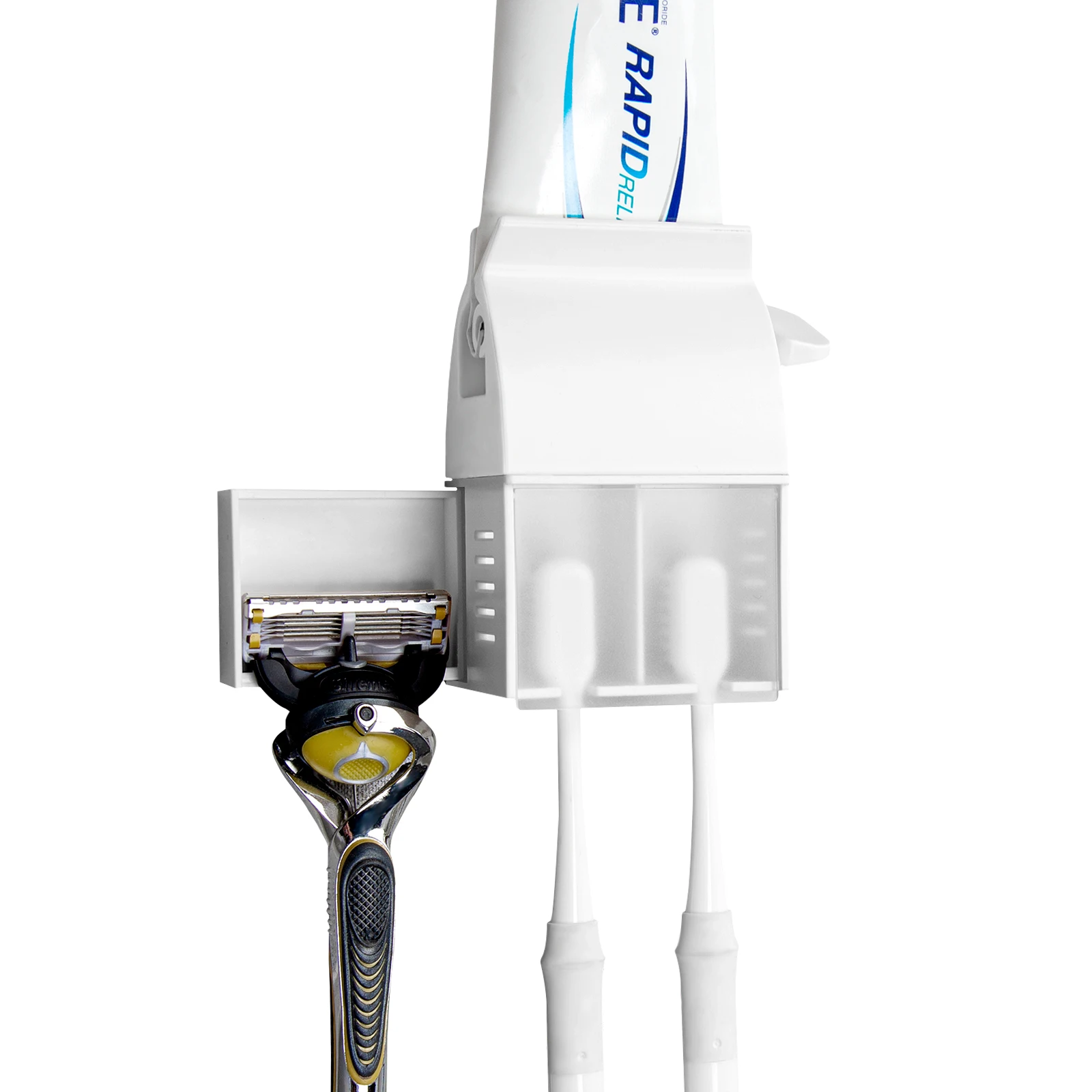 

Linkidea 3 in 1 Toothbrush Razor Holder Toothpaste Squeezer Wall Mounted