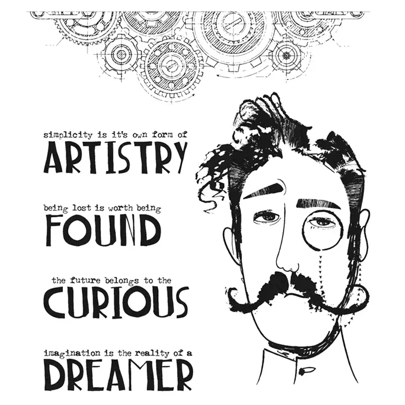 2024 новые прозрачные штампы в стиле ретро с рисунком джентльмена для рукоделия