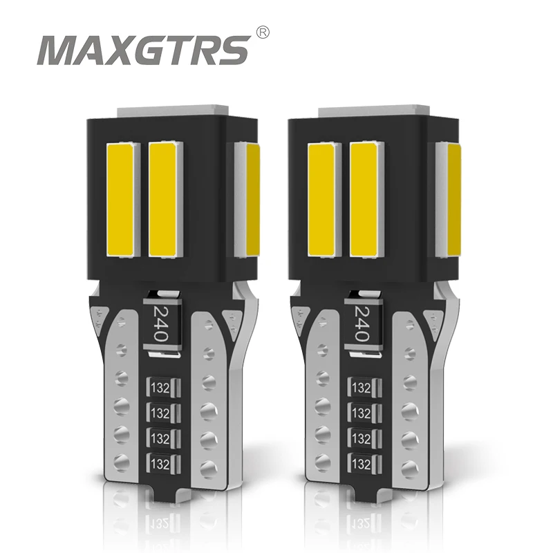 

MAXGTRS T10 LED W5W Canbus Светодиодная Лампочка 194 168 5730 DRL автомобильный боковой маркер ширина парковки Внутренняя купольная лампа для чтения 12 В