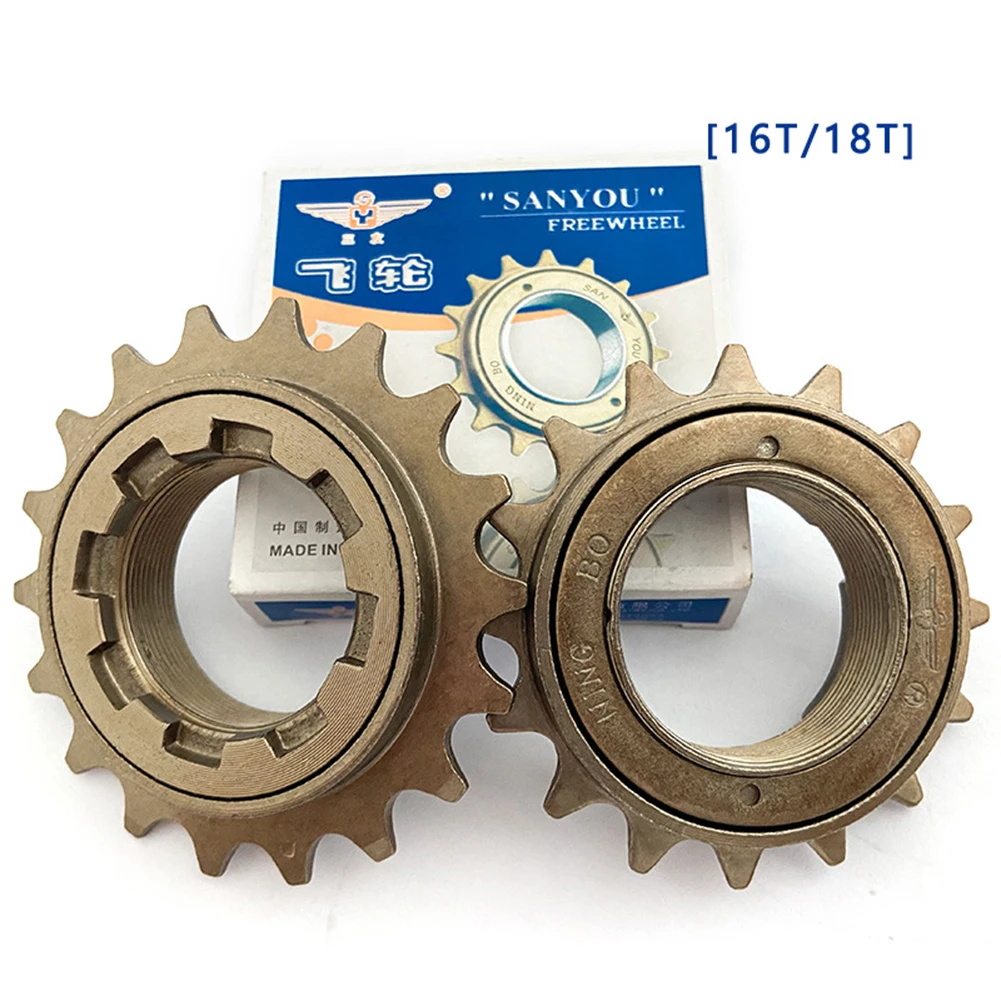 

Bicycle Universal Single Speed Flywheel 16T 18 Monolithic Gear High Tensile Force Bicycle Single Speed Flywheel Cycling Parts