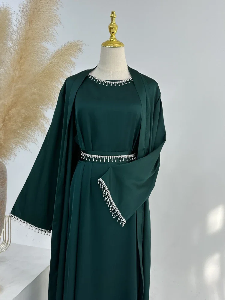 Новинка 2024 блестящая атласная искусственная кожа Eid комплект из 2 предметов