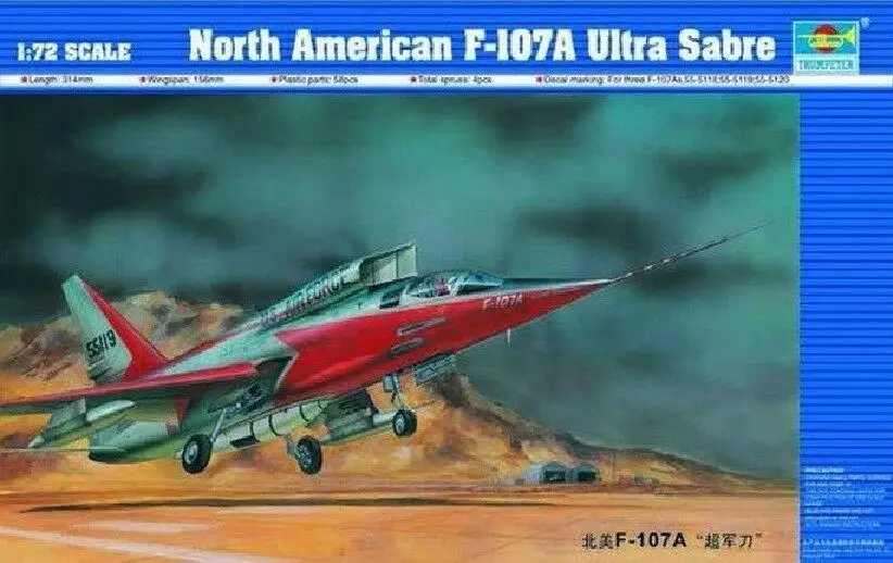 

Trumpeter 1/72 01605 North American F-107A Ultra Sabre