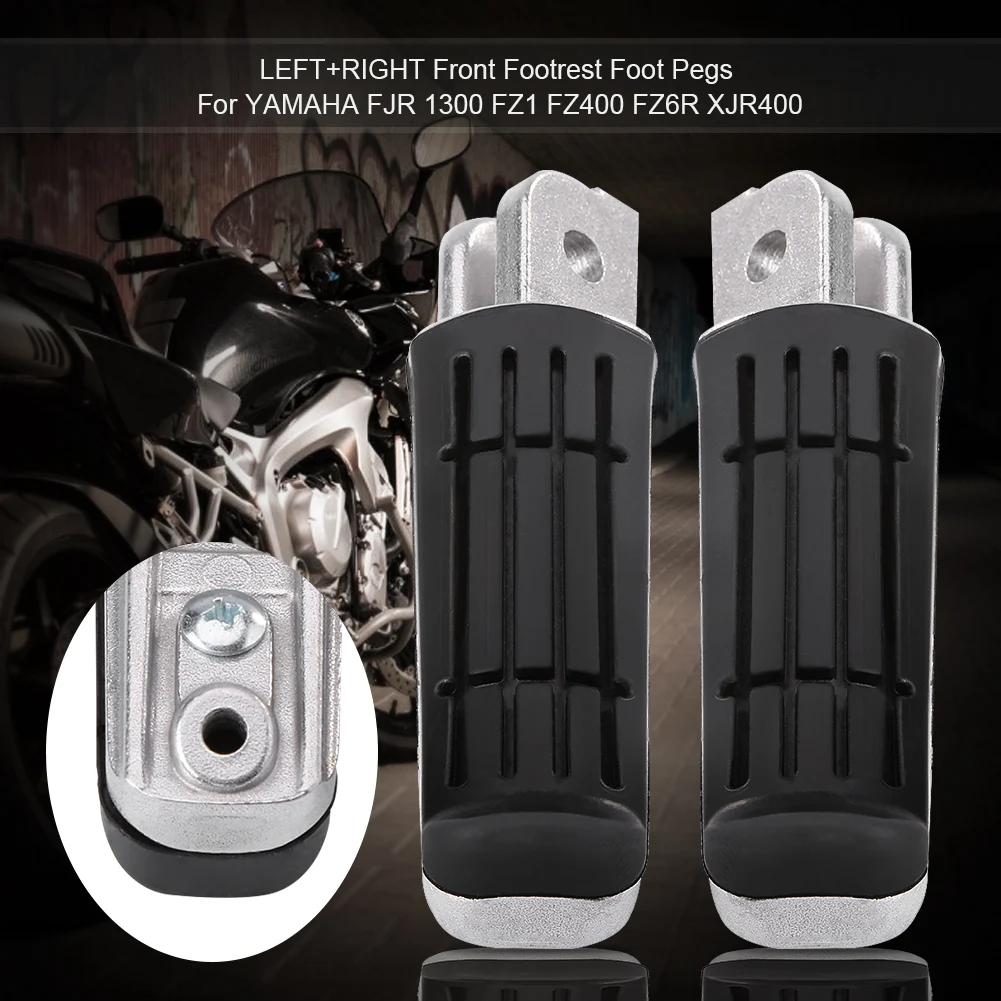 

Pair of Front Motorcycle Footrest Pedals Foot Pegs for YAMAHA XJR400/1200/1300/FZ400