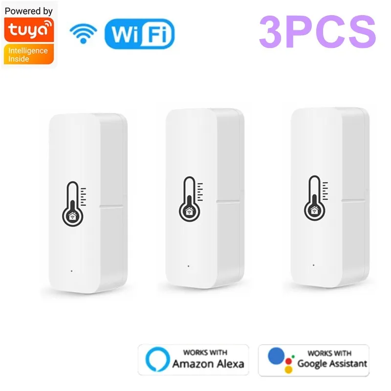 

Tuya Smart Wifi Temperature Humidity Sensor Indoor Thermometer Detector Real-time Monitor Smart Life Control For Alexa Google