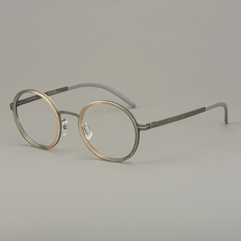 Немецкие очки с круглой оправой без винтов Oroshi для мужчин и женщин ацетатные