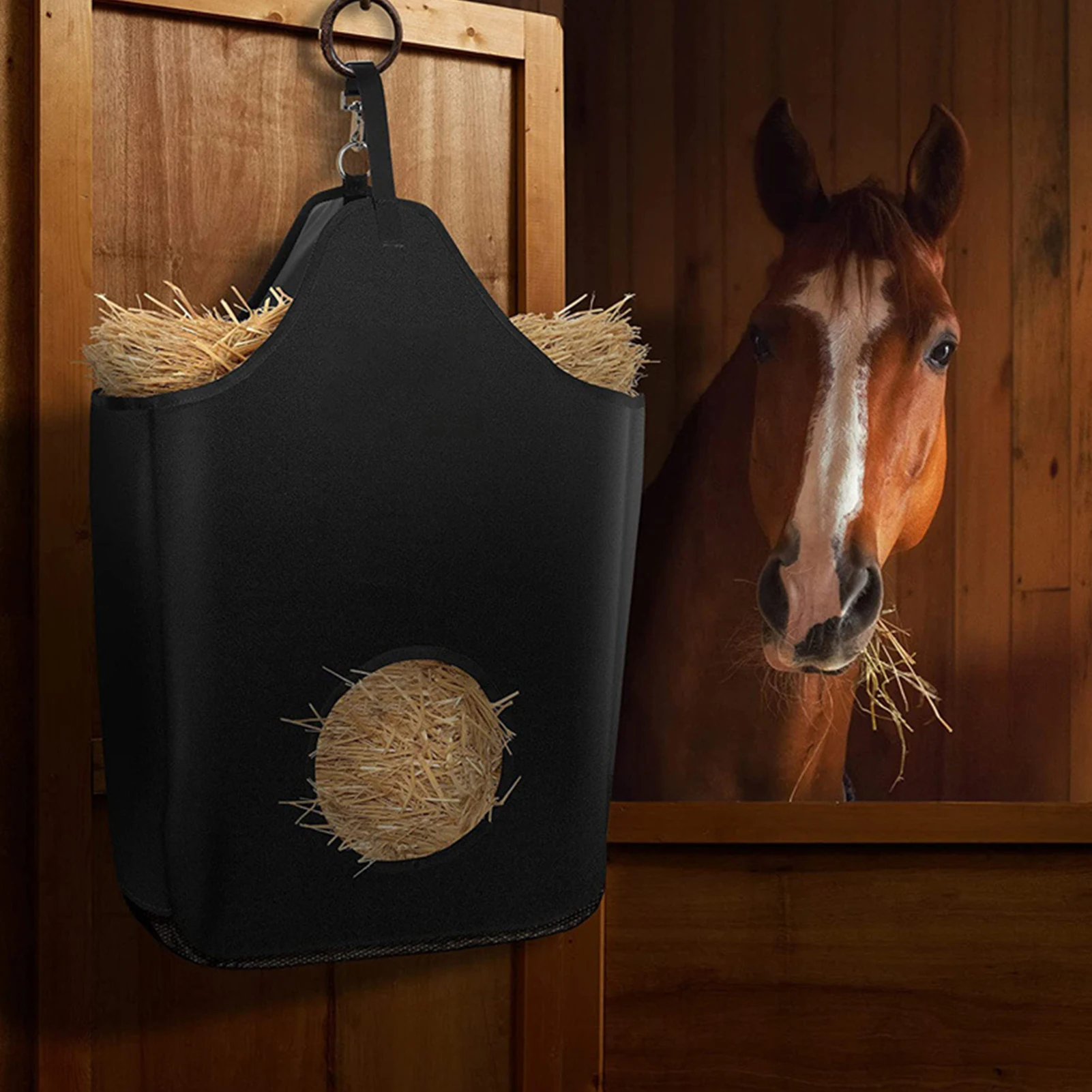 Мешок для Кормления лошадей сена портативный мешок на плечо вместительный Сено