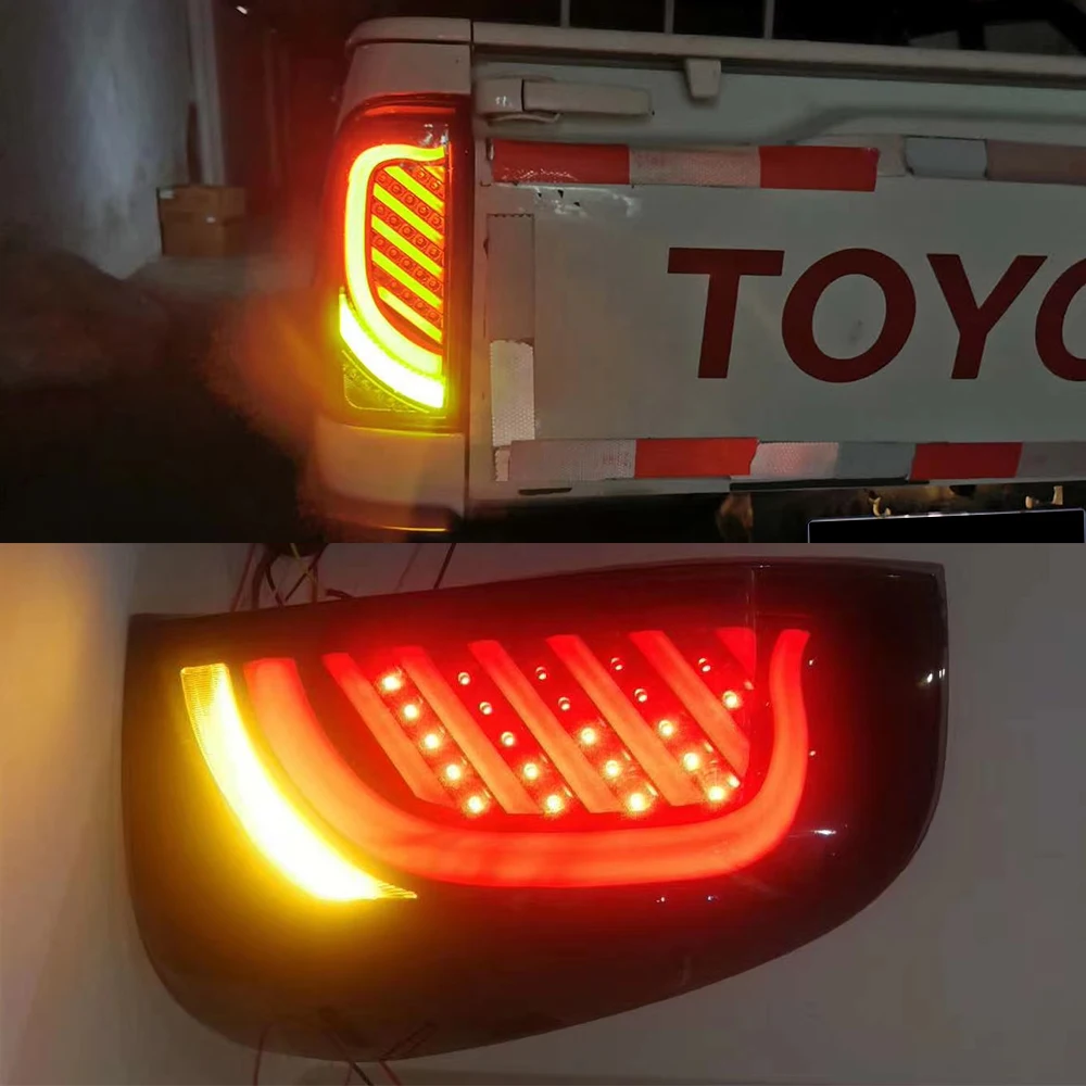 

2 шт., Автомобильные светодиодные задние фонари для Toyota Hilux Revo SR5 M70 2015 2016 2017 2018 2019 2020 2021