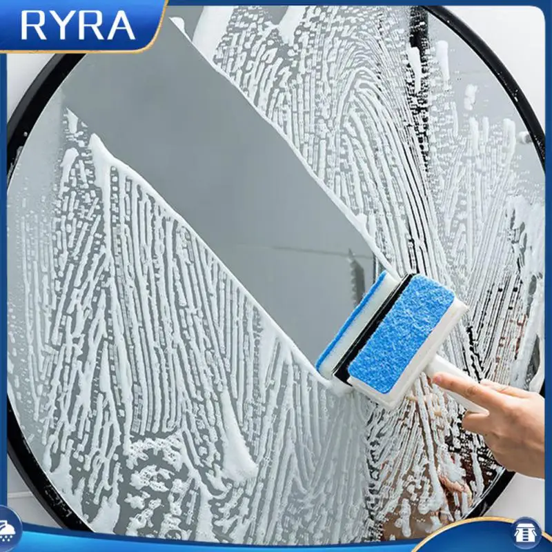 

1 шт. новый двухсторонний стеклянный скребок, нетканый щетка для мытья пола в ванной комнате, двойного назначения