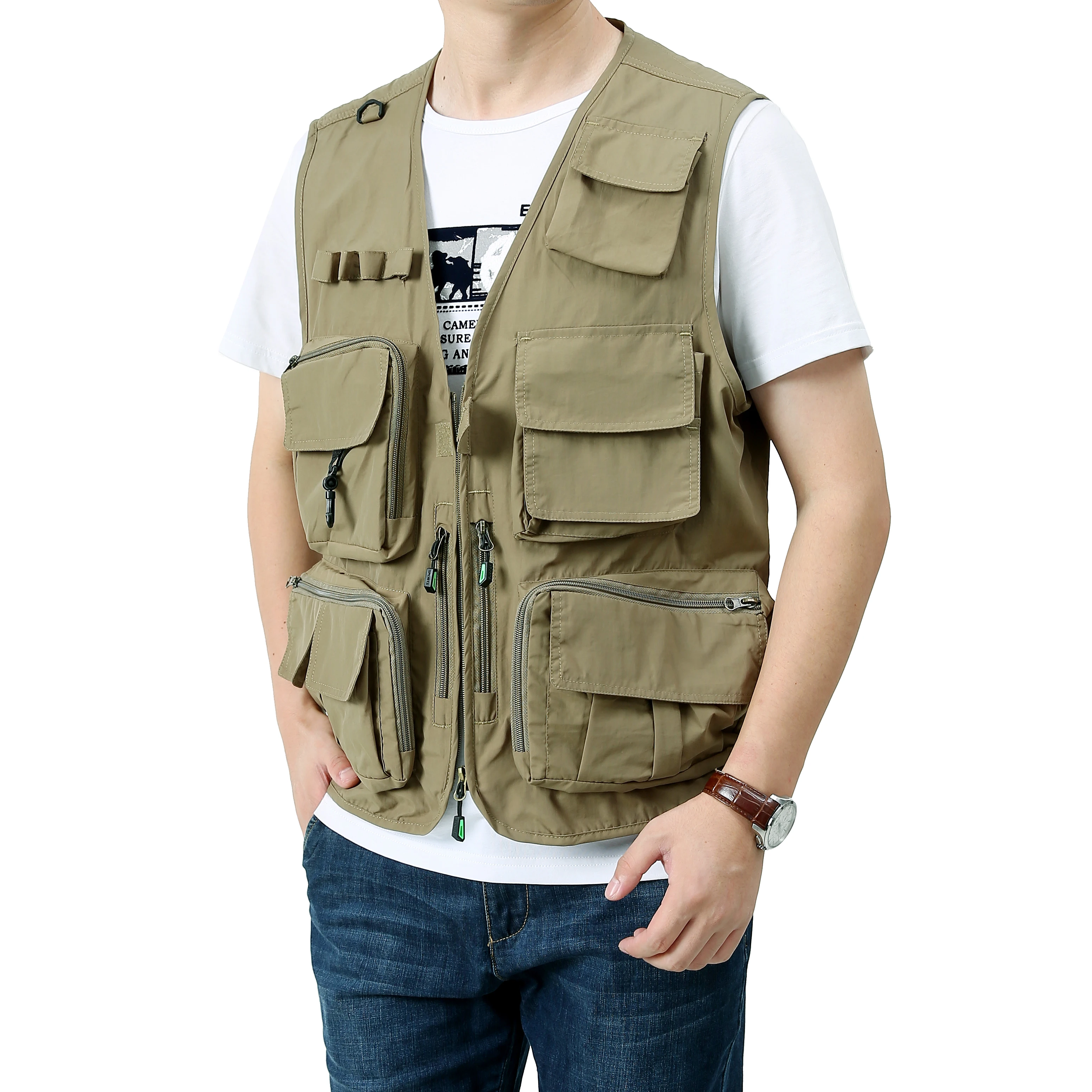 

Men Vests Jacket 2023 New Summer Outdoors Sleeveless Large Size Photographic Vest Casual Travels Thin Fishing Vest Waistcoat 7XL