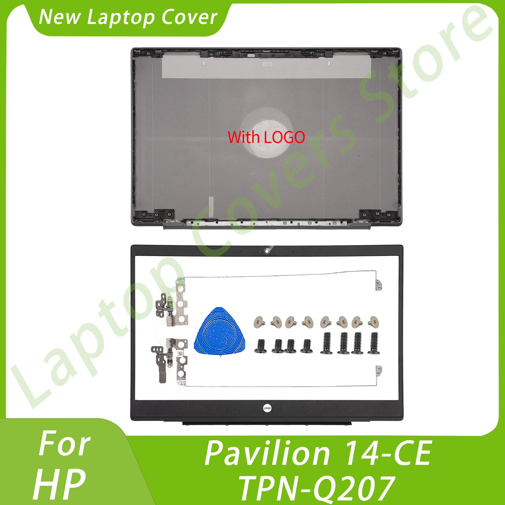 

Новые чехлы для ноутбуков HP Pavilion 14-CE TPN-Q207, задняя крышка ЖК-дисплея, подставка для рук, детали для ноутбука, запасные части, серый цвет