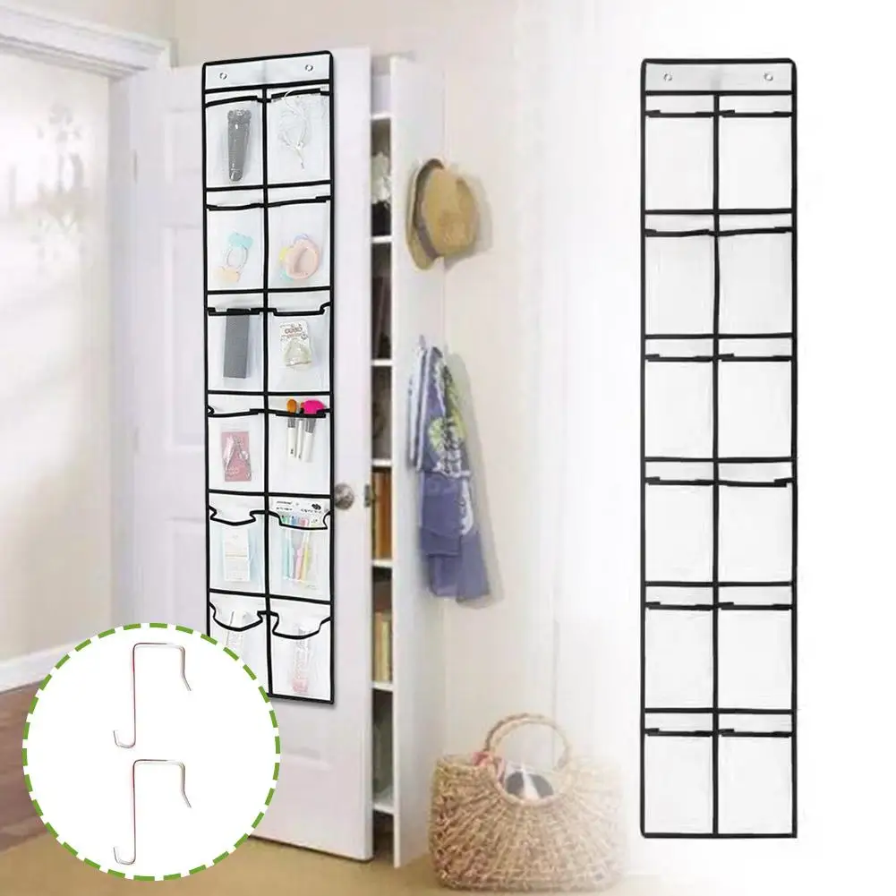 

12 Grid Hanging Storage Bag Mesh Pocket Slippers Organizing Storage Bag Large Non-woven Storage Capacity Breathable B5B2