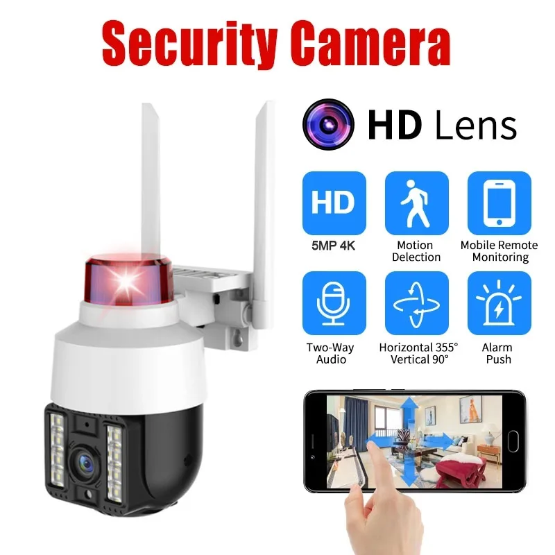 

New 2MP PTZ IP Camera Outdoor 4X Digital Zoom Auto Tracking WIFI IP Camera P2P CCTV Camera Full Color Smart Waterproof Security