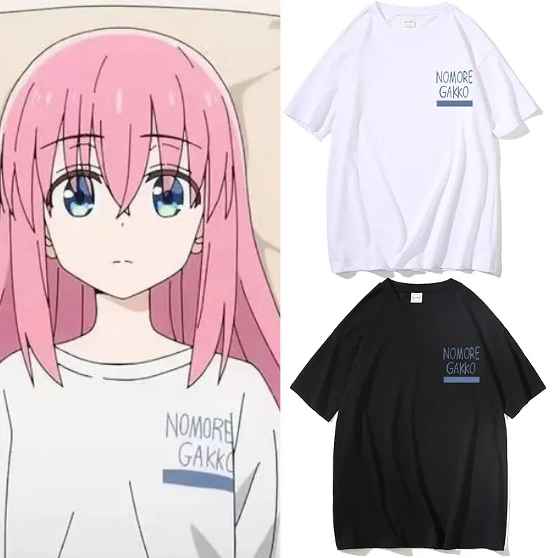 

Cute Funny Anime BOCCHI THE ROCK Gotoh Hitori Graphic T-shirts Summer Men Women Oversized Manga Tees Unisex 100% Cotton Tshirt