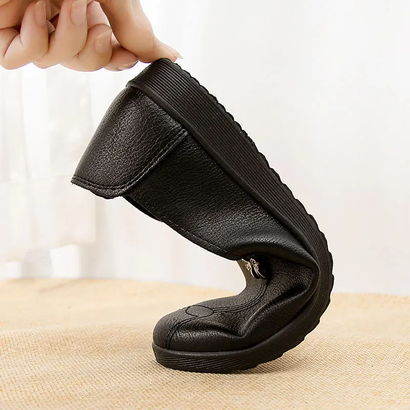 Fashion Leather Women Loafers Elegant Luxury Shoes Bowtie Flats Slip on Ladies Sewing Comfortable Mom Shoes Soft Sole Moccasins