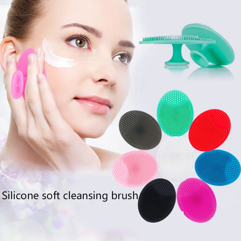 

Facial Wash Brush Silicone Cleansing Brush Pore Skin Care Facial Scrub Cleansing Tool Mini Soft Exfoliating Beauty Cleanse Tools