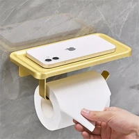tissue holder aluminum punch free mobile phone wall hanging rack sanitary napkin holder tissue boxtoilet paper holder stand