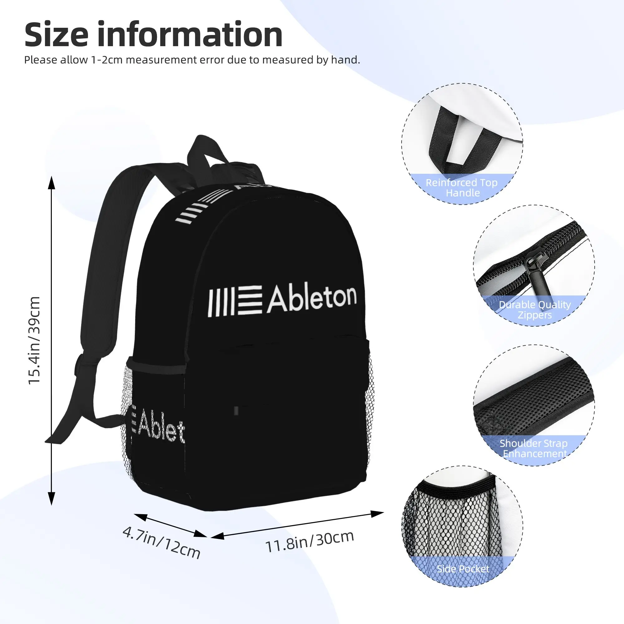 Фото Рюкзак с логотипом Ableton Live, горячая распродажа, вместительный рюкзак для мальчиков и девочек, сумка через плечо для мужчин и женщин, школьная сумка №2