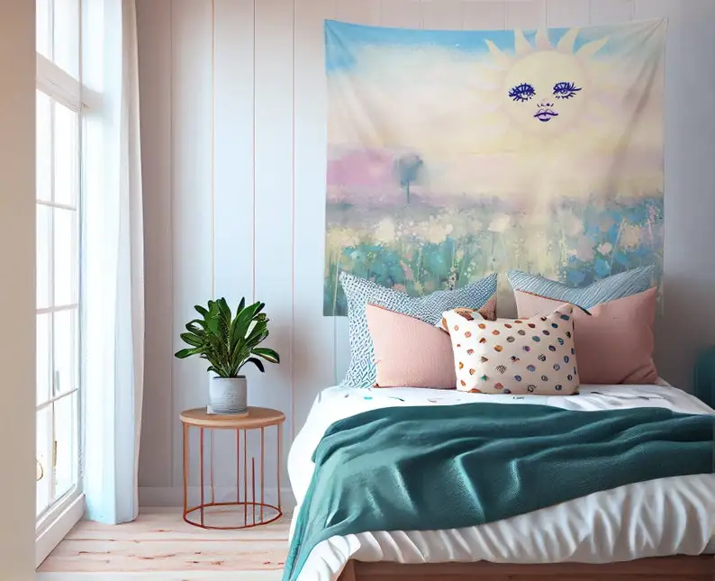 Настенный Гобелен Alchemy Sun Pink и Pastel в стиле бохо настенный гобелен для йоги