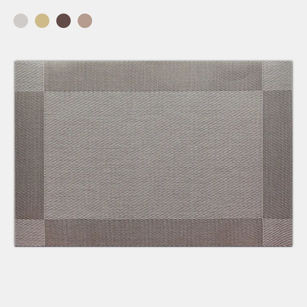 

1pcs Non-slip Placemat Heat-resistant Placemat PVC Woven Washable Non-Slip Table Mat for Kitchen Dinning Table Various Colors