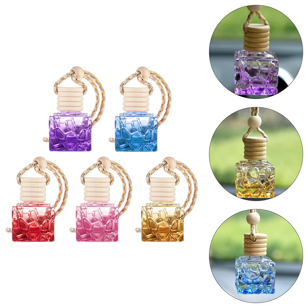 

5pcs Car Hanging Perfume Bottles Car Decorative Perfume Bottles Glade Bottle Car Perfume Pendant